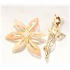 Image 1 : ROSE , HIBISCUS BROOCHES