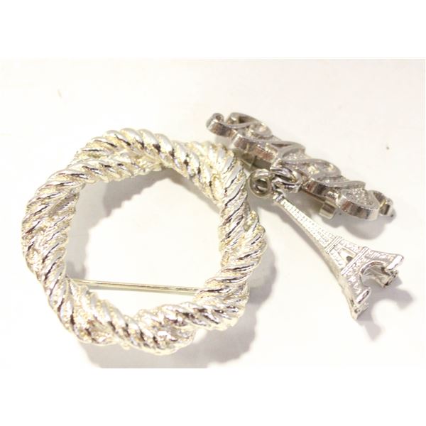 PARIS , TWISTED ROPE BROOCHES
