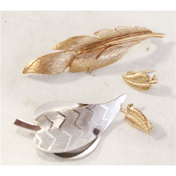 LEAF BROOCHES