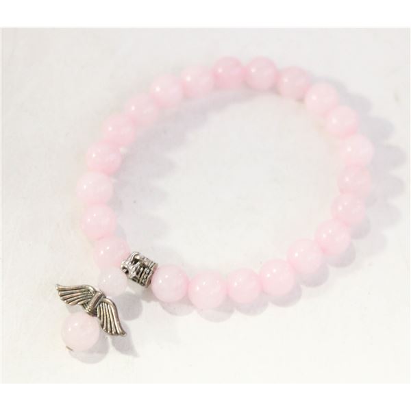 VINTAGE ROSE QUARTZ BRACELET IN ORIGINAL BOX