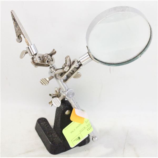 HELPING HAND TOOL WITH MAGNIFYING GLASS
