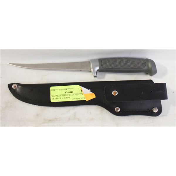 RAPALA FISH & FILLET KNIFE WITH LEATHER SHEATH