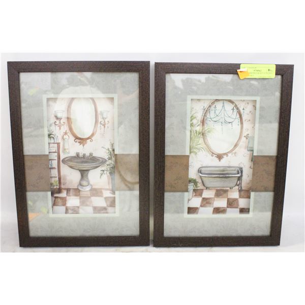 BATHROOM DÉCOR SET 10 INCHES BY 14 INCHES