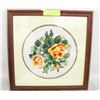 Image 1 : 13.5 INCHES BY 13.5 INCHES NEEDLEPOINT ROSES