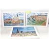 Image 1 : SET OF 3 EUROPEAN ARCHITECTURAL FRAMED PICTURES