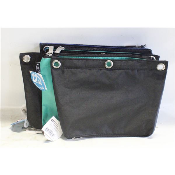 7 NEW ZIP UP BINDER POUCHES