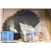 Image 1 : FLAT WITH 4 SAW BLADES, GRINDING WHEEL,