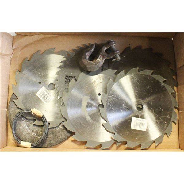 FLAT WITH 6 SAW BLADES ETC