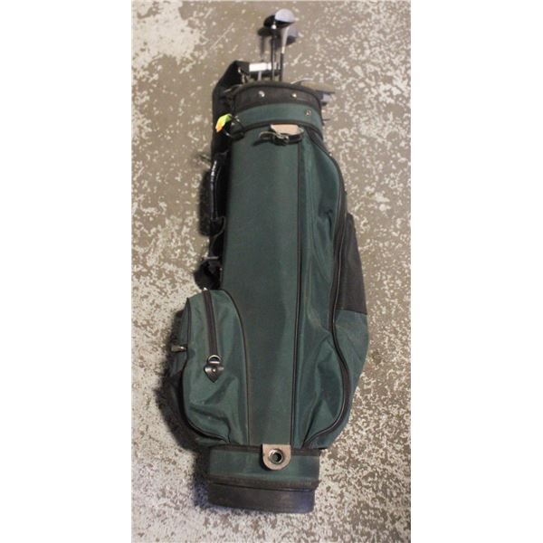 RAMPION GOLF BAG WITH 10 PIECE CLUBS