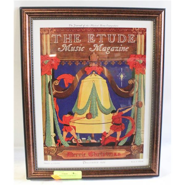 FRAMED PRINT THE ETUDE MUSIC MAGAZINE
