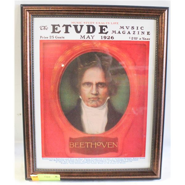 FRAMED PRINT THE ETUDE MUSIC MAGAZINE