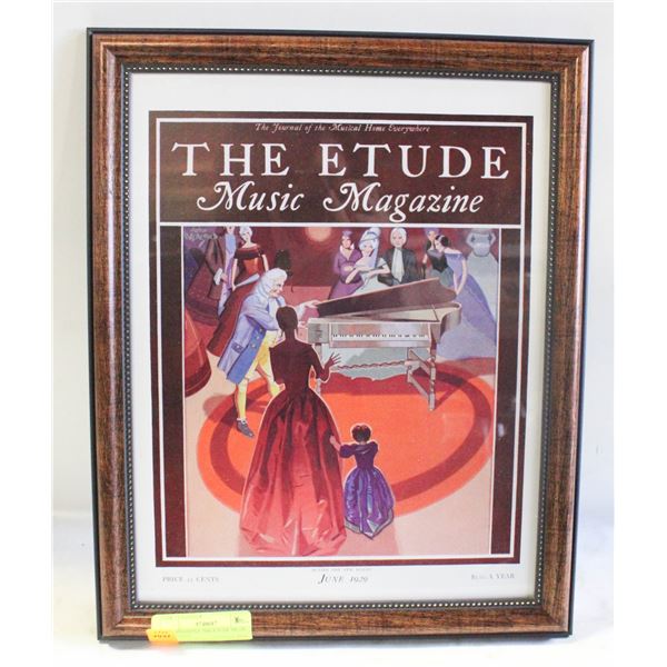 FRAMED PRINT THE ETUDE MUSIC MAGAZINE