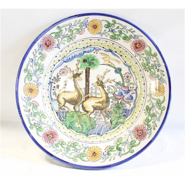 ONE LARGE DECORATIVE PLATTER FROM PORTUGAL