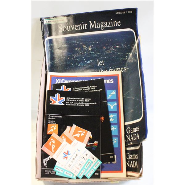 1978 COMMONWEALTH GAMES TICKETS & BROCHURES ETC