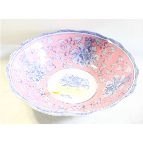 VINTAGE HAND-PAINTED CERAMIC BOWL PINK