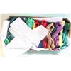 Image 1 : LOT OF EMBROIDERY FLOSS AND FABRIC