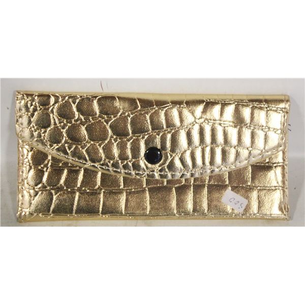 GOLD CROCODILE PATTERN WALLET