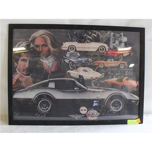 FRAMED CLASSIC CHEVROLET CORVETTE