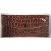 Image 1 : BROWN CROCODILE PATTERN WALLET