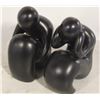 Image 1 : 2 BLACK ABSTRACT SCULPTURES HEAVY