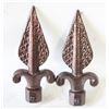Image 1 : LOT OF 2 CAST IRON FINIALS SPEARS