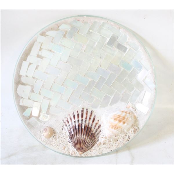 METALLIC MOSAIAC REAL SHELL PLATE