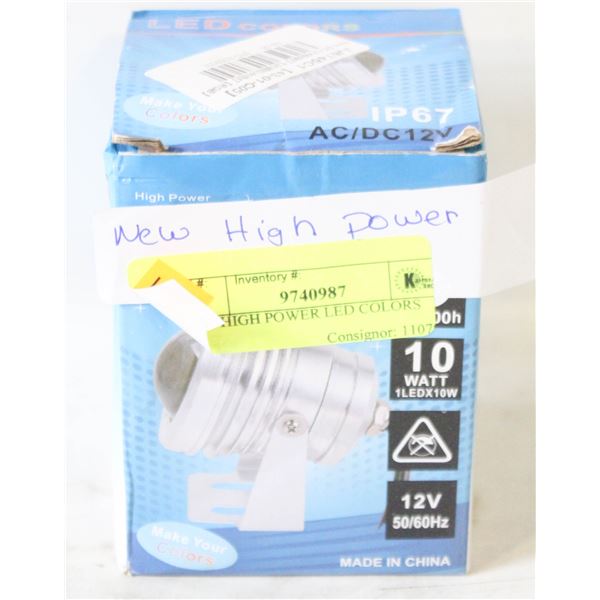 NEW HIGH POWER LED COLORS