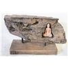 Image 1 : TERRACOTA SITTING BUDDA WITH LOG