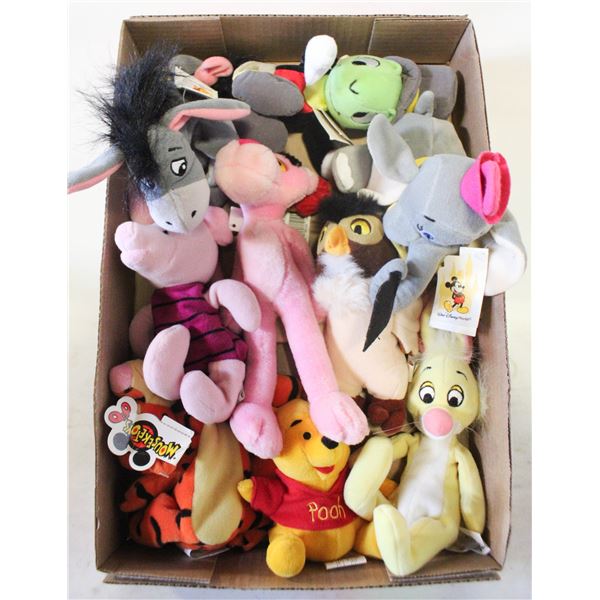 WALT DISNEY STUFFED CHARACTERS/ANIMALS ASSORTED