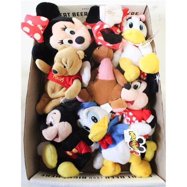 WALT DISNEY STUFFED CHARACTERS/ANIMALS ASSORTED