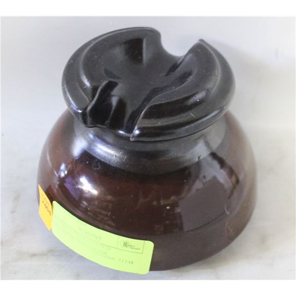VINTAGE LARGE GLAZED ELECTRICAL INSULATOR