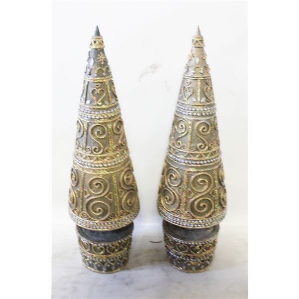DECORATIVE "SCROLLWORK" 15" XMAS TREE (2)