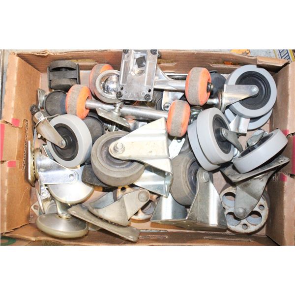 LOT OF ASSORTED CASTERS