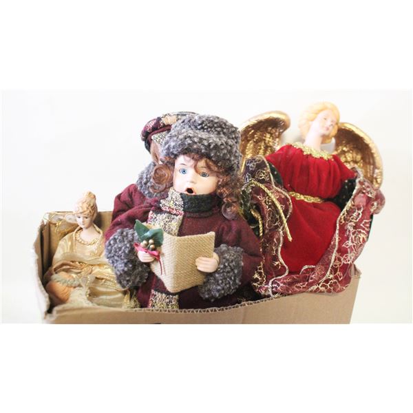VINTAGE CHRISTMAS CAROLLER DOLLS/ANGELS