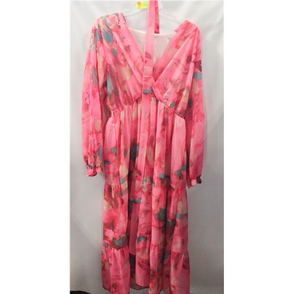 LADIES NEW SUMMER, PINK FLORAL  DRESS
