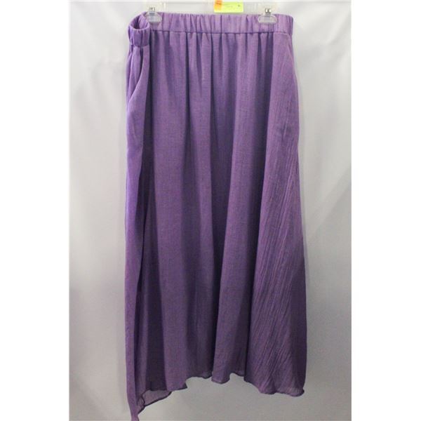 LADIES LONG LAVENDER COTTON GAUZE SKIRT