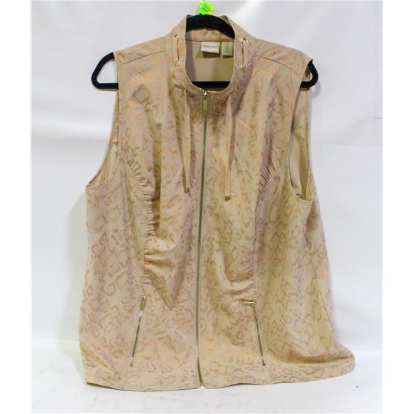 ESTATE ZENERGY LADIES SIZE 3XL ZIP UP S/S
