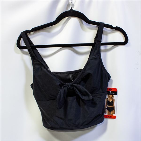 NEW TAHARI WOMEN'S BLACK BIKINI TOP SIZE M