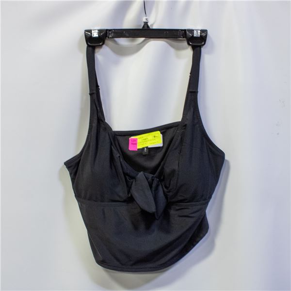 NEW TAHARI WOMEN'S BLACK BIKINI TOP SIZE M