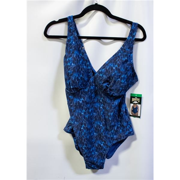 NEW WOMENS SZ 12 ROOTS 1PCS SWIMSUIT