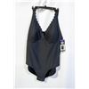 Image 1 : NEW WOMENS SZ 14 ROOTS SOLID BLACK 1PCS SWIMWEAR