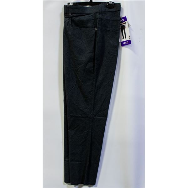 NEW KIRKLAND MENS 40 X 32 BRUSHED 5-POCKET PANTS