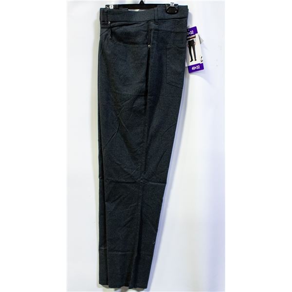 NEW KIRKLAND MENS 40 X 32 BRUSHED 5-POCKET PANTS