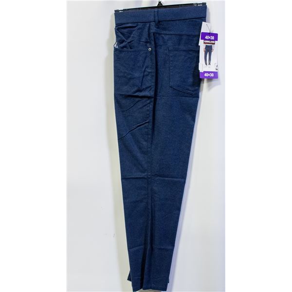 NEW KIRKLAND MENS 40 X 30 BRUSHED 5-POCKET PANTS