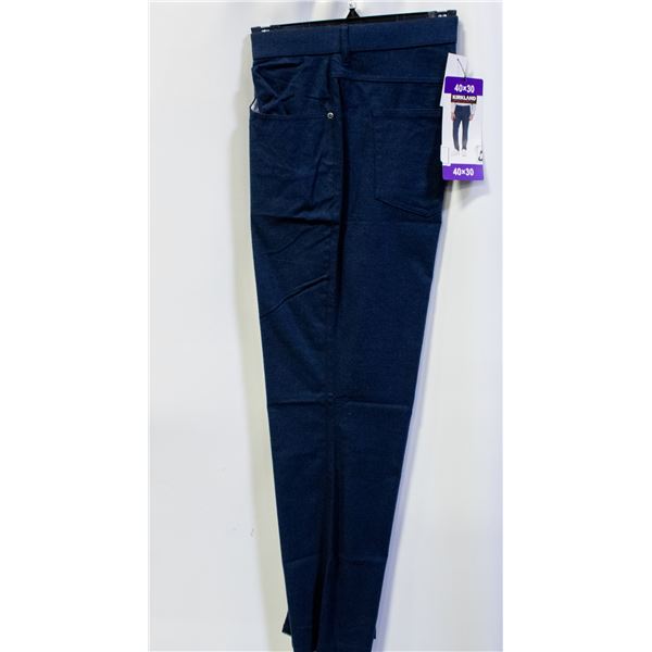 NEW KIRKLAND MENS 40 X 30 BRUSHED 5-POCKET PANTS