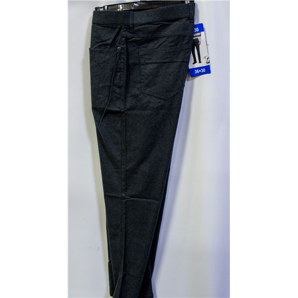 NEW KIRKLAND MENS 36 X 30 BRUSHED 5-POCKET PANTS