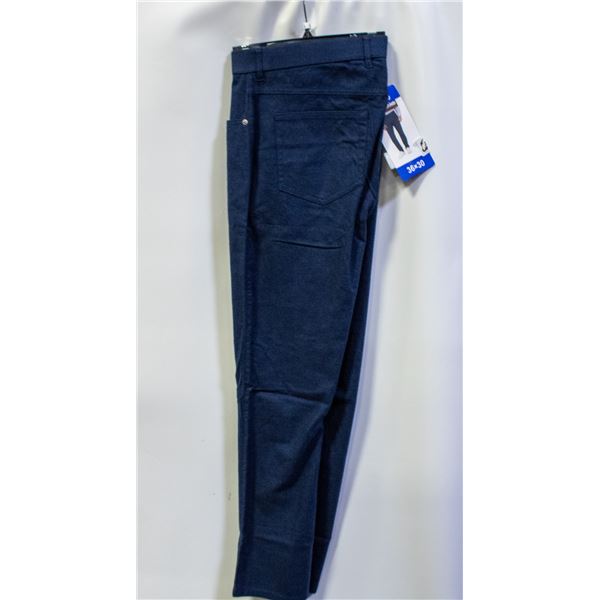 NEW KIRKLAND MENS 36 X 30 BRUSHED 5-POCKET PANTS