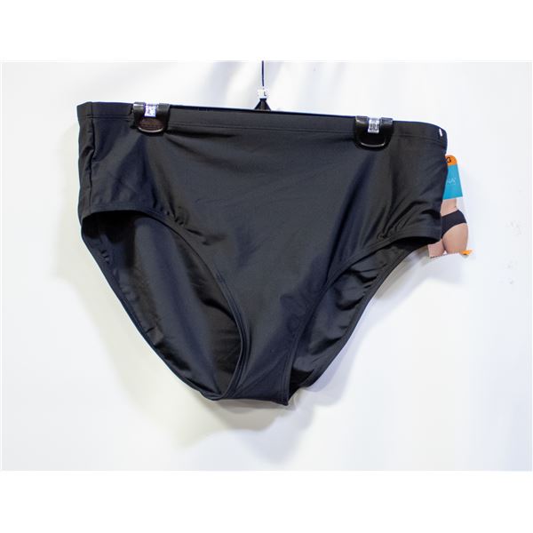 NEW CHRISTINA WOMENS 2XLARGE BLACK TANKINI BOTTOMS