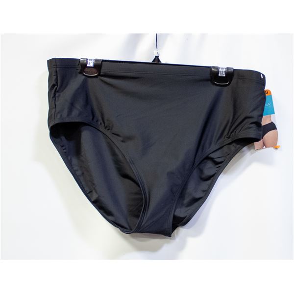 NEW CHRISTINA WOMENS 2XLARGE BLACK TANKINI BOTTOMS