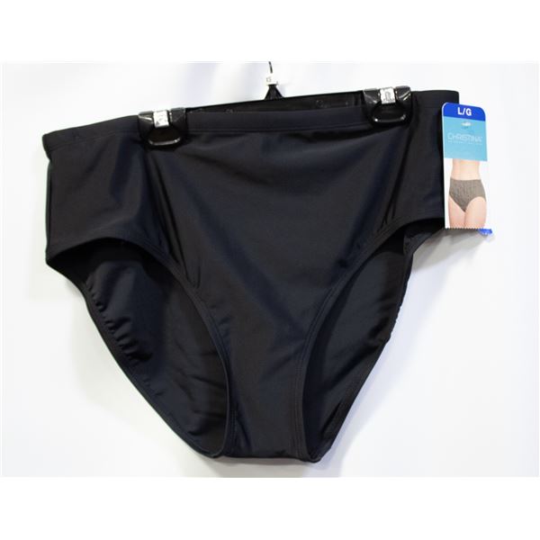 NEW CHRISTINA WOMENS LARGE BLACK TANKINI BOTTOMS